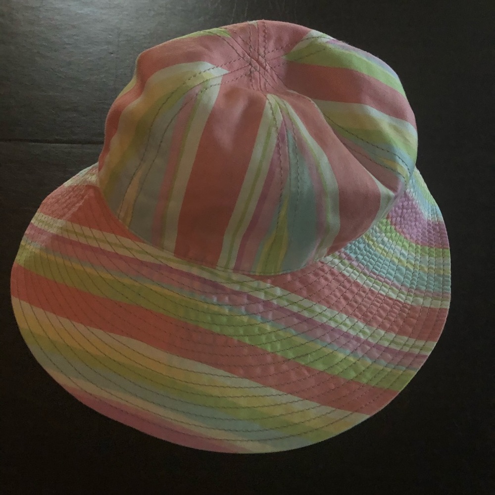 Coach multi color striped Bucket Hat